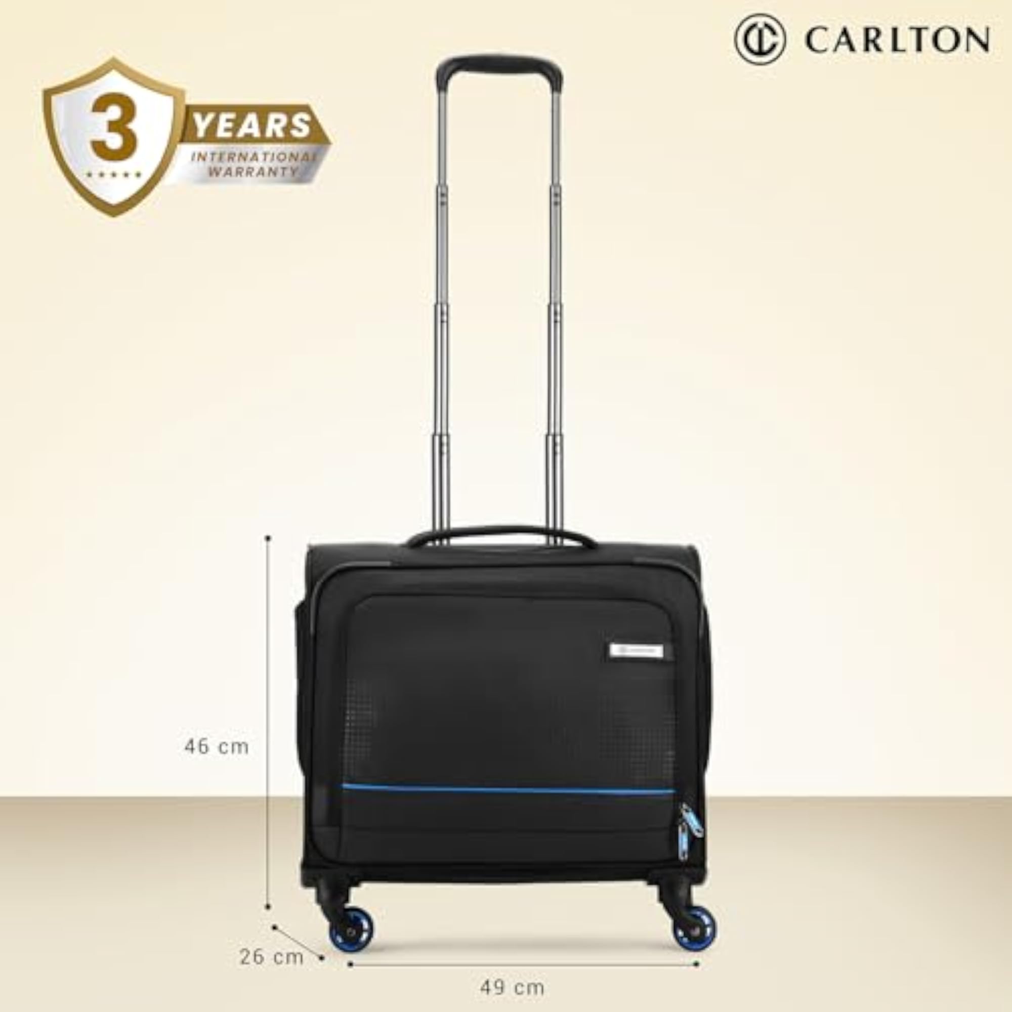 West End 59 Ltrs Black Laptop Trolley Backpack
